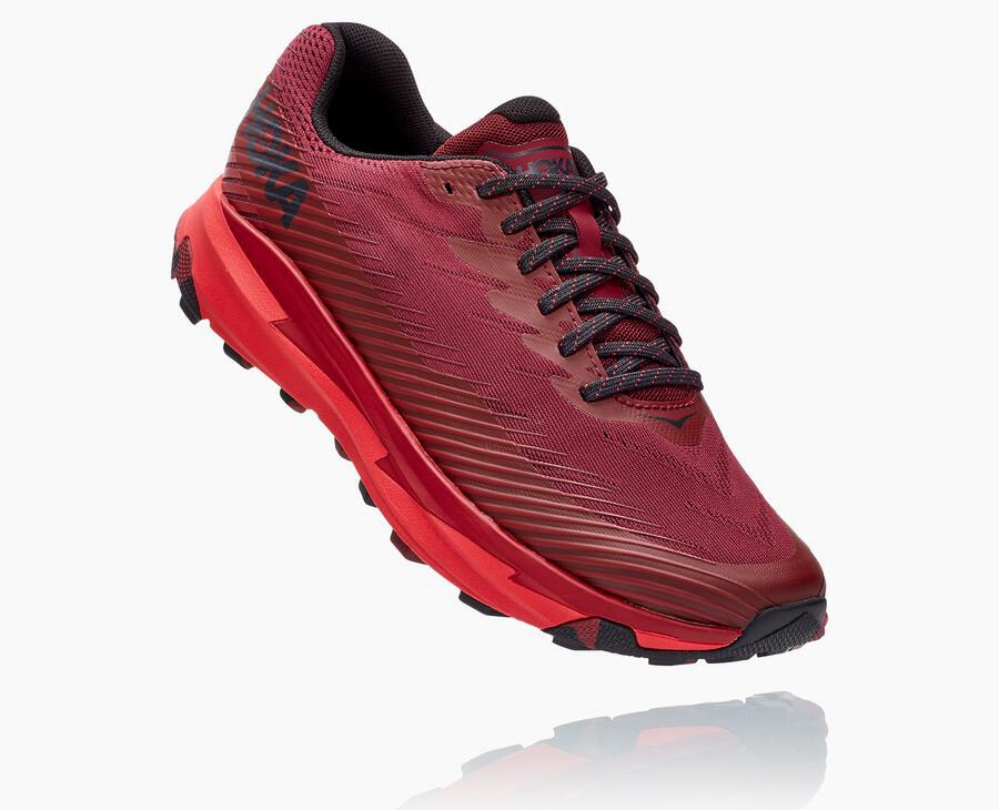 Hoka One One Trail Schoenen Heren - Torrent 2 - Rood - NU6597312